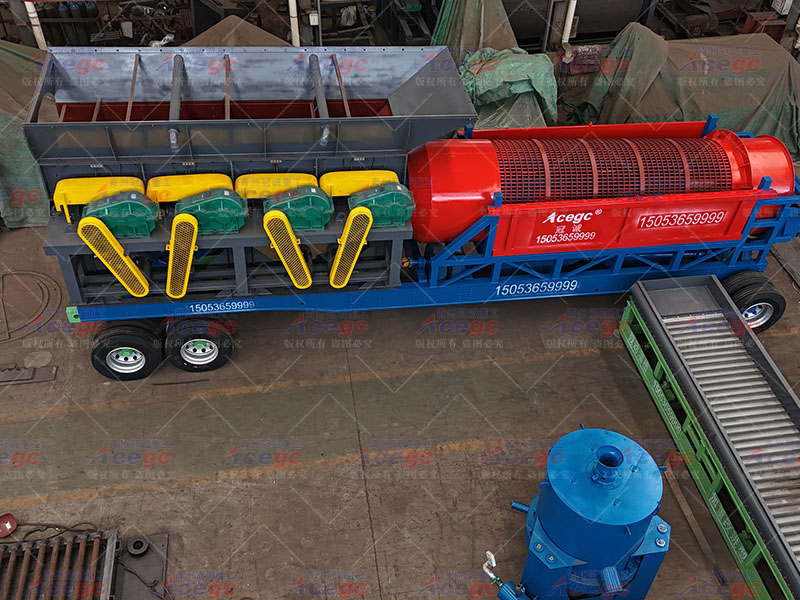 滾軸篩泥石分離機